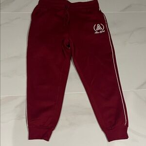 Aeropostale Burgundy Joggers with White Accents